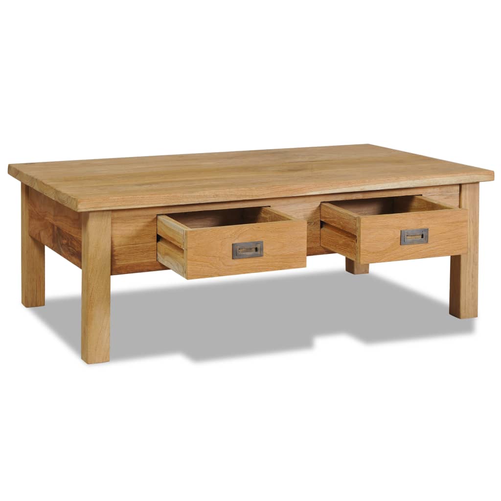 Coffee Table Solid Teak - 100×60×35cm
