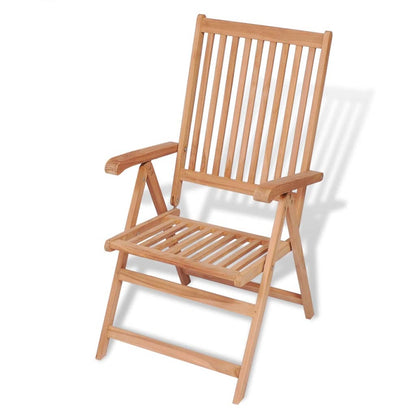 Reclining Garden Chairs 2 pcs Solid Teak Wood - 57×71.5×100cm