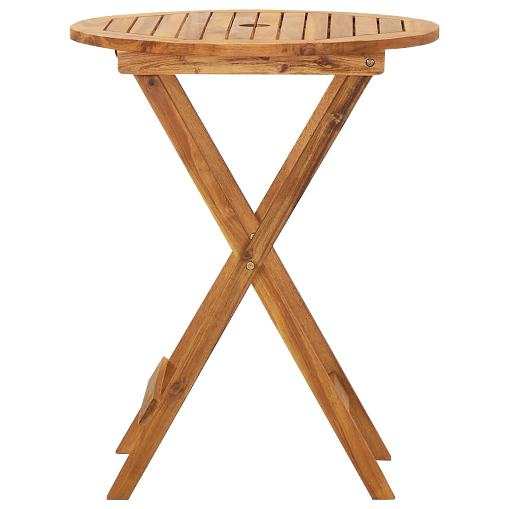 3 Piece Folding Bistro Set solid Acacia Wood - 60×74cm