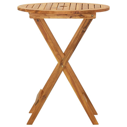 3 Piece Folding Bistro Set solid Acacia Wood - 60×74cm