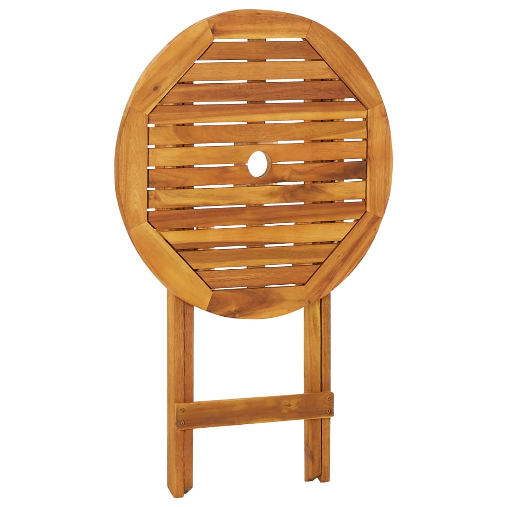 3 Piece Folding Bistro Set solid Acacia Wood - 60×74cm