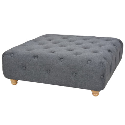 Pouffe Fabric Dark Grey