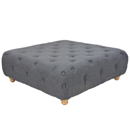 Pouffe Fabric Dark Grey