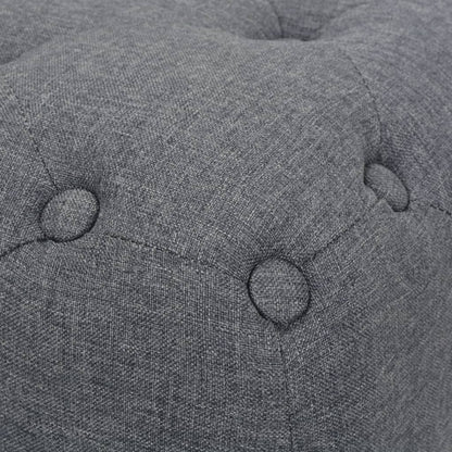 Pouffe Fabric Dark Grey