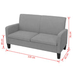 2-Seater Sofa Light Grey