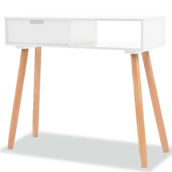 Console Table Solid Pinewood White