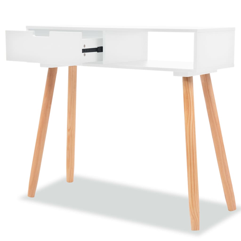 Console Table Solid Pinewood White