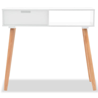 Console Table Solid Pinewood White