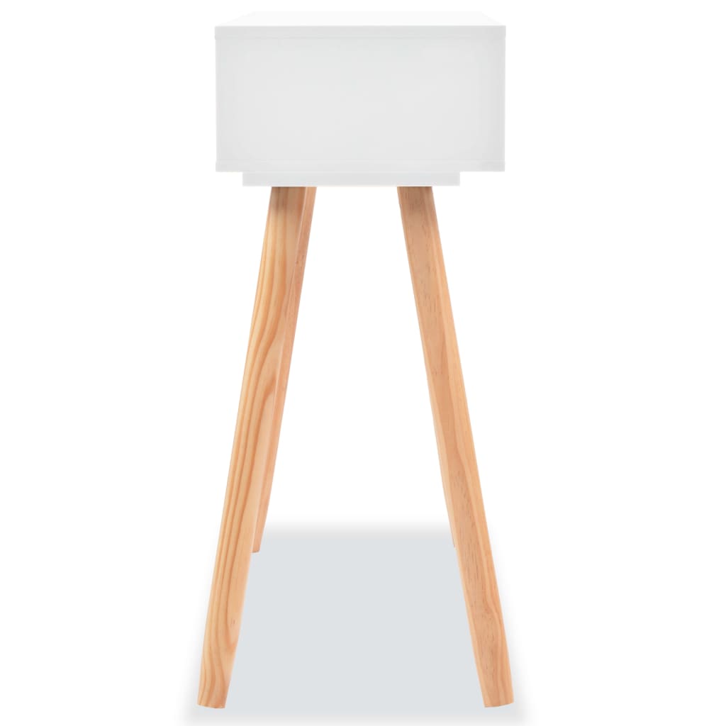 Console Table Solid Pinewood White