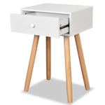 Bedside Tables 2 Pcs Solid Pinewood White