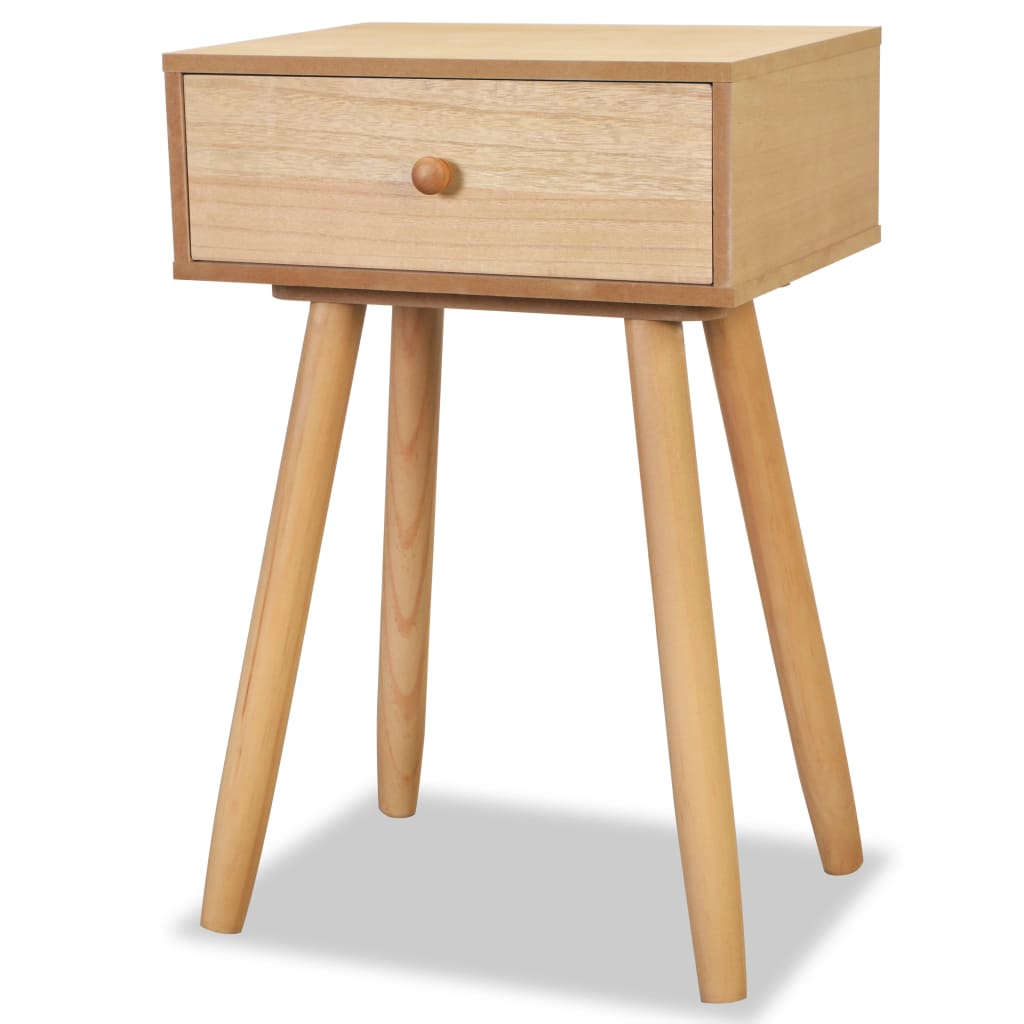 Bedside Tables 2 pcs Solid Pinewood  Brown