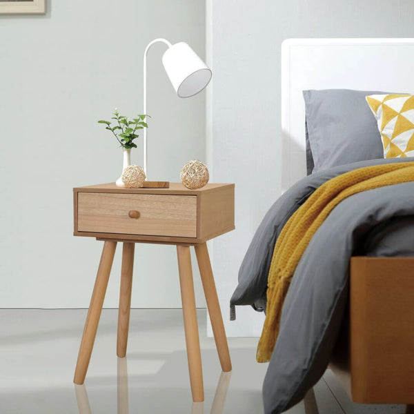  Bedside Tables 2 pcs Solid Pinewood  Brown