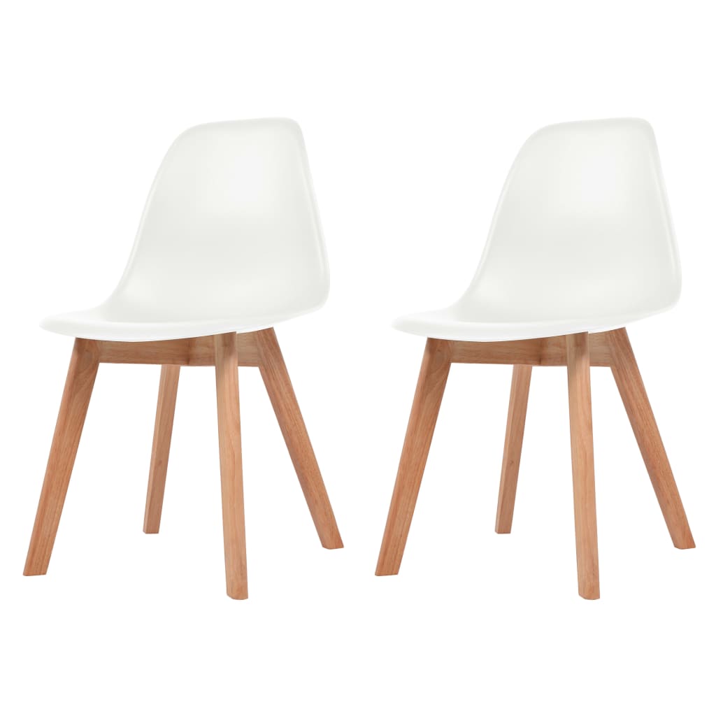 Dining Chairs 2 pcs White Plastic