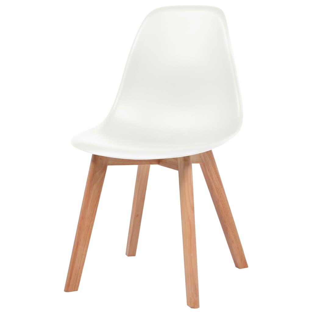 Dining Chairs 2 pcs White Plastic
