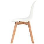 Dining Chairs 6 pcs White Plastic