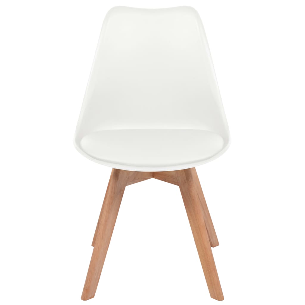 Dining Chairs 4 pcs White Faux Leather - 48×53×83cm