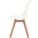 Dining Chairs 4 pcs  White Faux Leather