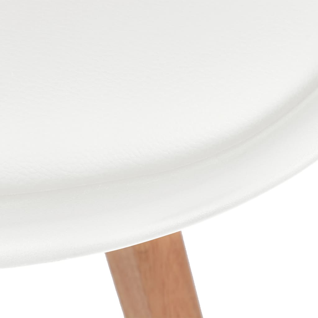 Dining Chairs 4 pcs White Faux Leather - 48×53×83cm