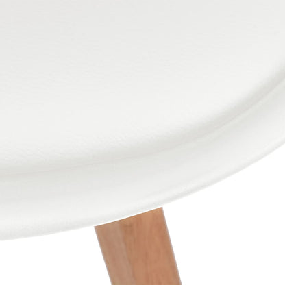 Dining Chairs 4 pcs White Faux Leather - 48×53×83cm