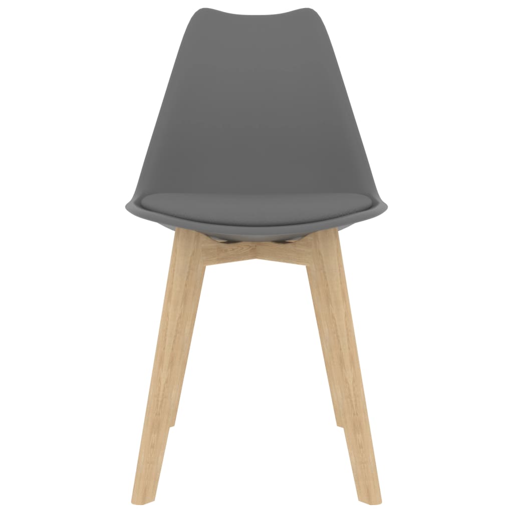 Dining Chairs 2 pcs Grey Faux Leather - 48×53×83cm