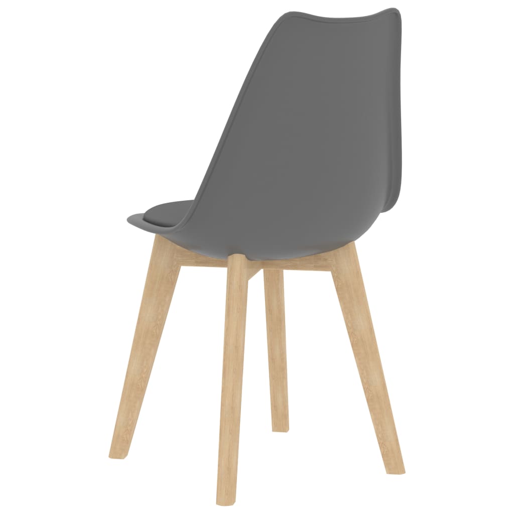 Dining Chairs 2 pcs Grey Faux Leather - 48×53×83cm