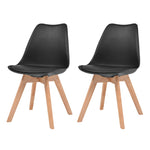 Dining Chairs 2 pcs Black Faux  Leather