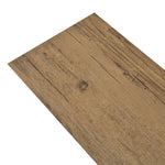 PVC Flooring Planks 5.26 mÃ‚Â² 2 mm Walnut Brown