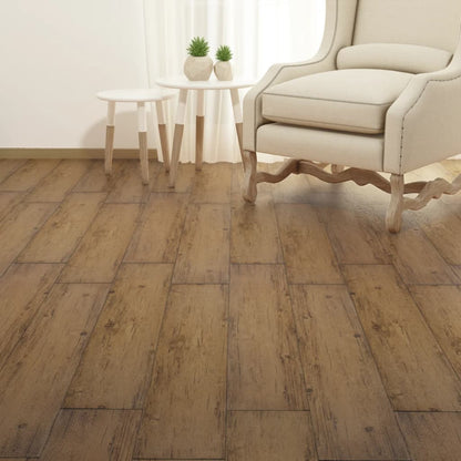 PVC Flooring Planks 5.26 mÃ‚Â² 2 mm Walnut Brown