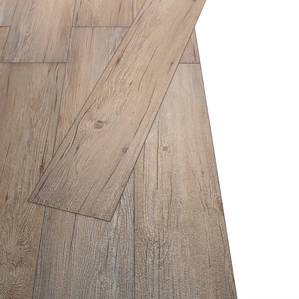 PVC Flooring Planks 5.26 mÃ‚Â² 2 mm Oak Brown