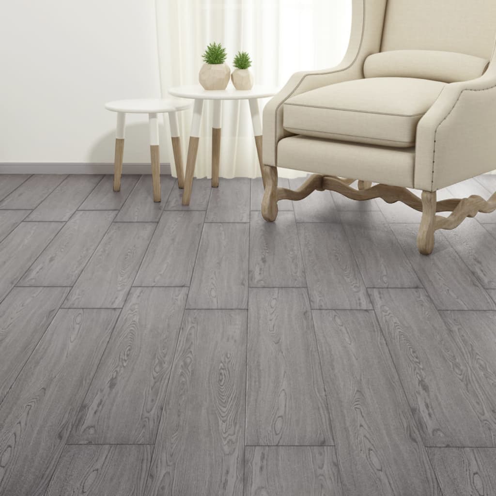 PVC Flooring Planks 5.26 mÃ‚Â² 2 mm Dark Grey