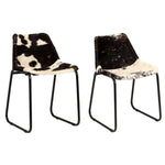 Dining Chairs 2 pcs Genuine Goat Leather