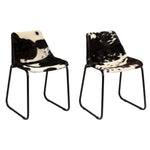 Dining Chairs 2 pcs Genuine Goat Leather