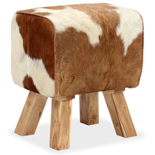 Stool Genuine Goat Leather - 40×30×45cm