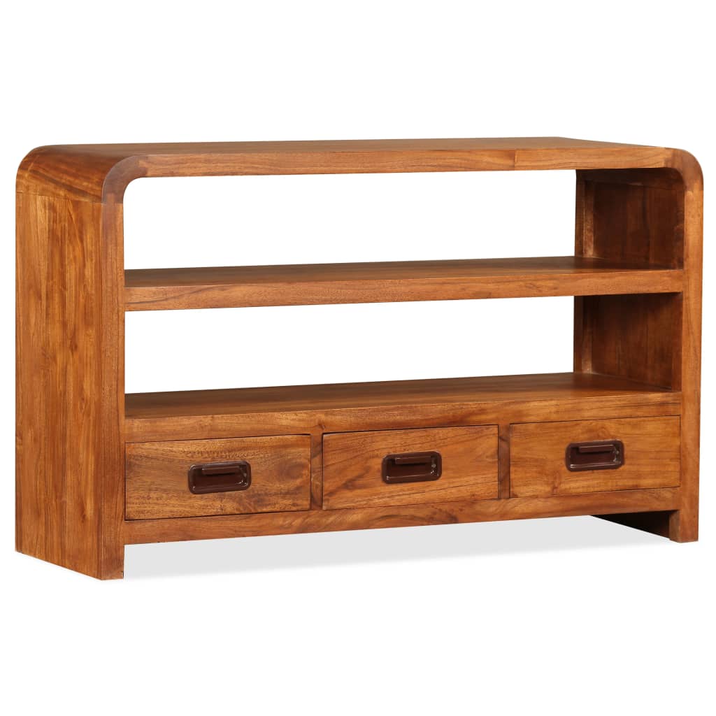 Tv Cabinet Solid Wood With Sheesham Finish - 90×30×55cm