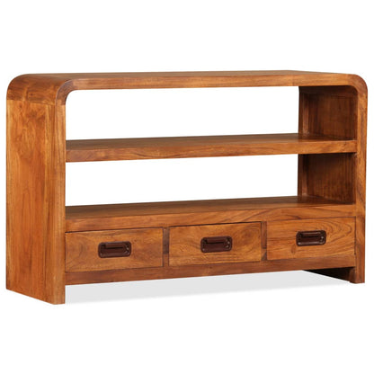 Tv Cabinet Solid Wood With Sheesham Finish - 90×30×55cm