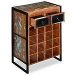 Rustic 16-Bottle Wine Rack Solid Reclaimed Wood Bar or Kitchen Use