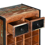 Rustic 16-Bottle Wine Rack Solid Reclaimed Wood Bar or Kitchen Use