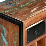 Rustic 16-Bottle Wine Rack Solid Reclaimed Wood Bar or Kitchen Use