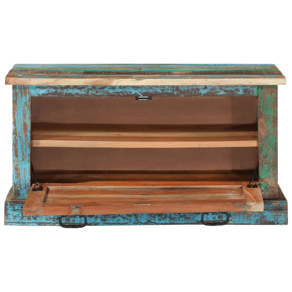 Shoe Storage Bench Solid Reclaimed Wood Entryway Hallway Organiser Seat