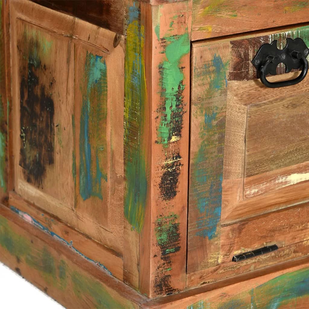 Shoe Storage Bench Solid Reclaimed Wood Entryway Hallway Organiser Seat