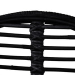 Dining Chairs 4 pcs Black Natural Rattan