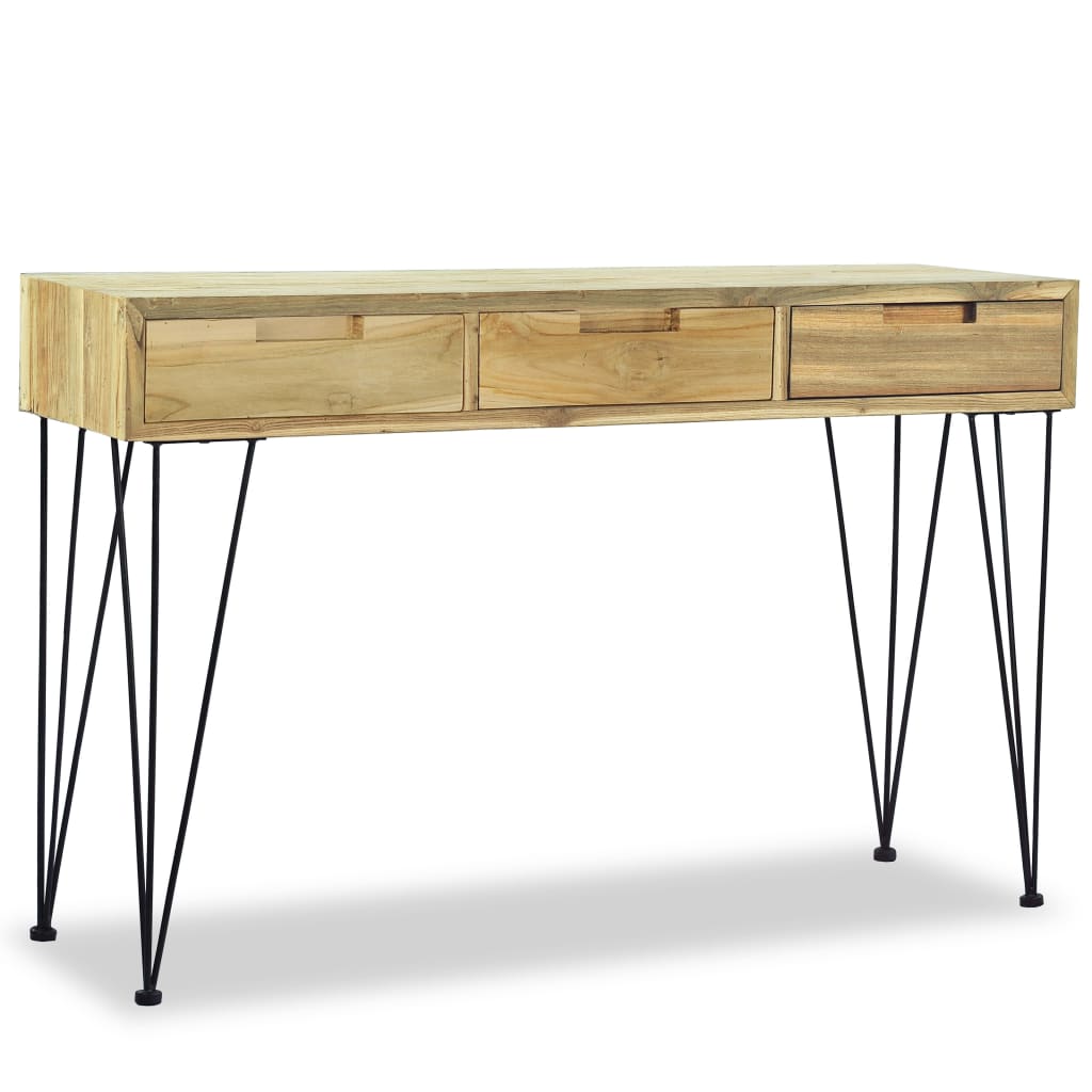 Console Table Solid Teak - 120×35×76cm