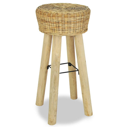 Bar Stools 2 pcs Natural Rattan