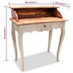Writing Desk Solid Reclaimed Wood
