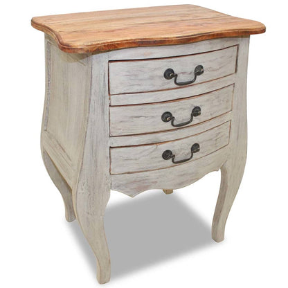 Bedside Cabinet Solid Reclaimed Wood - 48×35×64cm