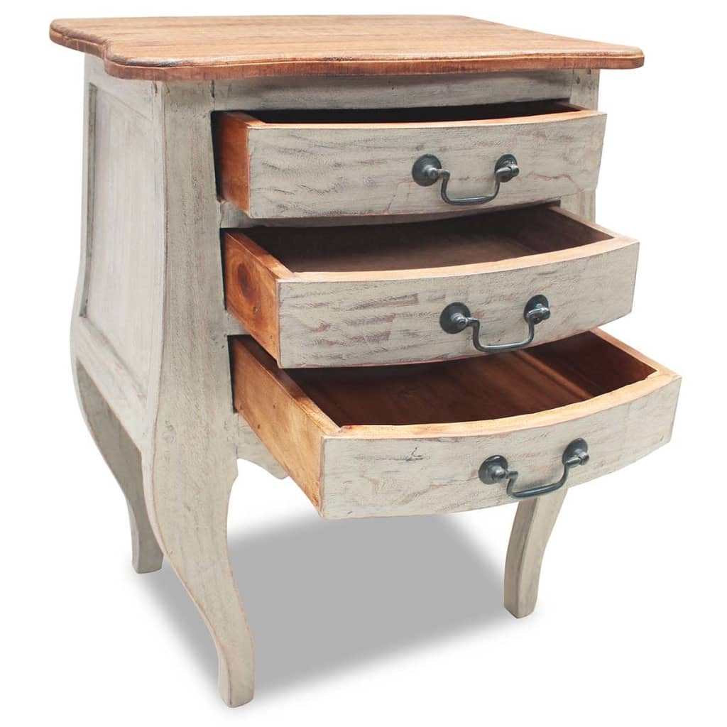 Bedside Cabinet Solid Reclaimed Wood - 48×35×64cm