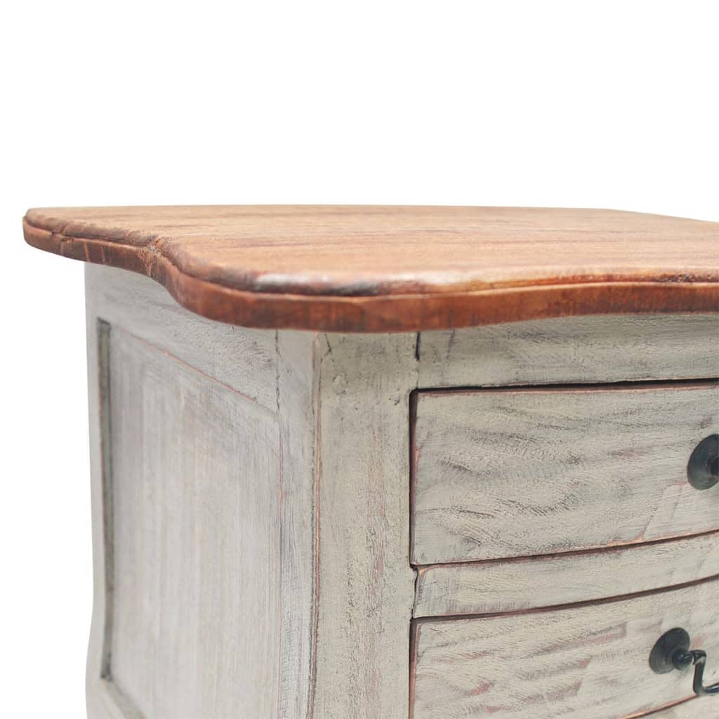 Bedside Cabinet Solid Reclaimed Wood - 48×35×64cm