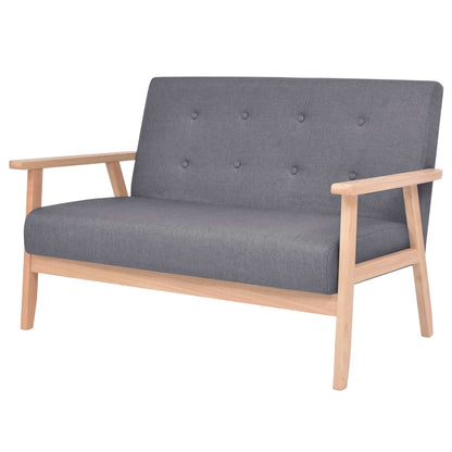 2-Seater Sofa Fabric Dark Grey - 113.5×67×73.5cm