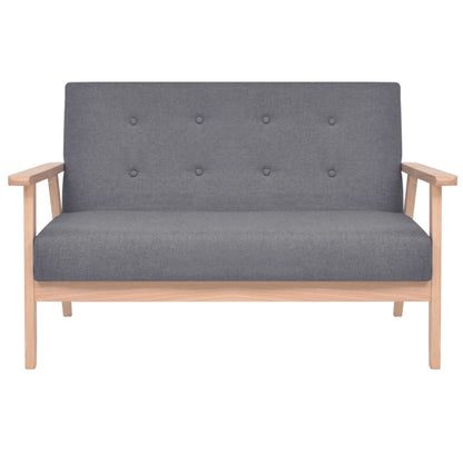 2-Seater Sofa Fabric Dark Grey - 113.5×67×73.5cm
