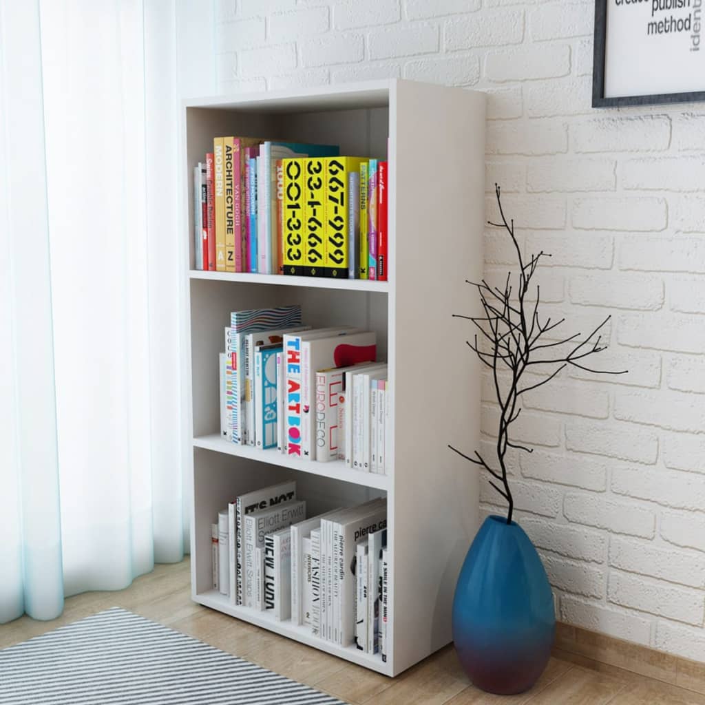 Bookshelf Chipboard White - 60×31×116.5cm